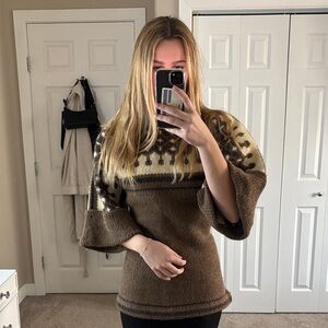 Cozy Brown Patterned Sweater